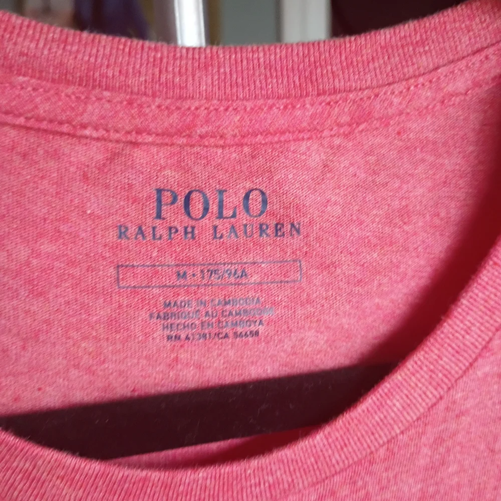 Polo by Ralph Lauren Men’s Heather Pink Crewneck T-Shirt